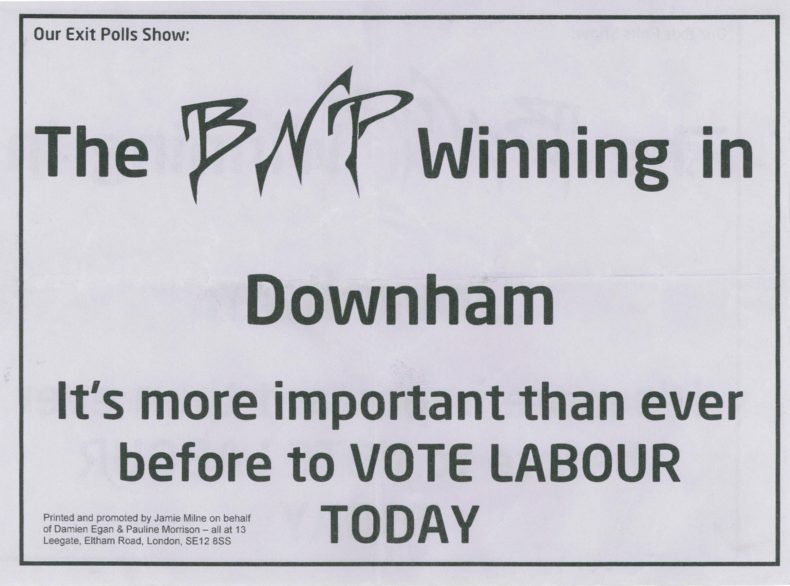 Lewisham Labour Election Leaflet Downham 2009