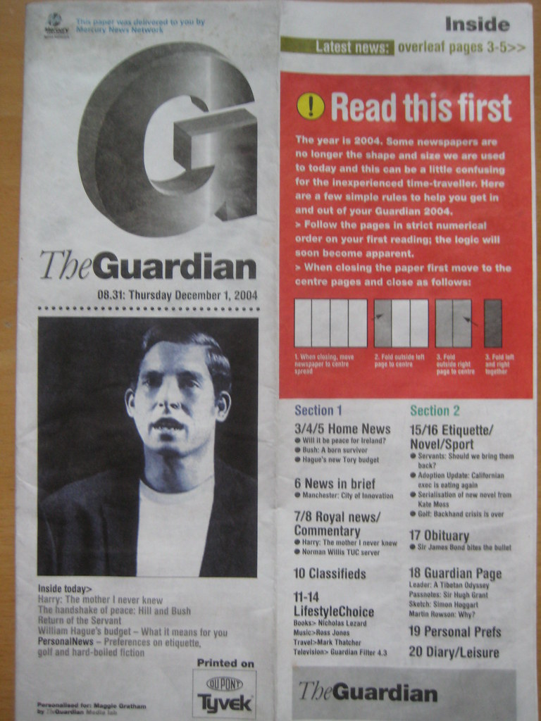 1 The Guardian's 1994 prediction of 2004