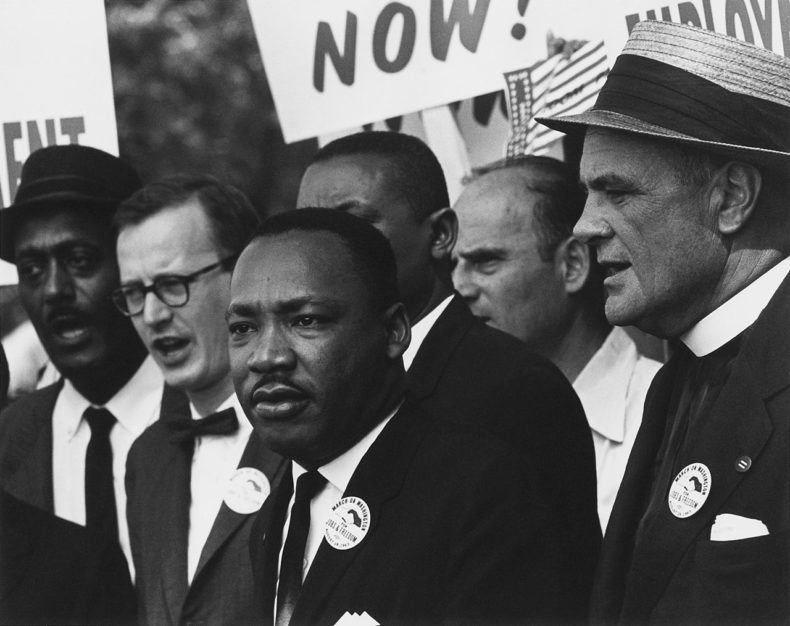 Martin Luther King at the 1963 Civil Rights march in Washington DC Photo Public Domain
