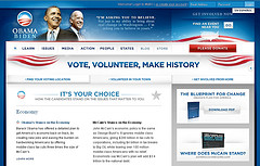 Obama website screenshot