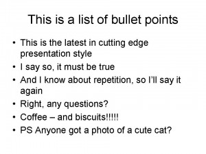 A set of bullet points
