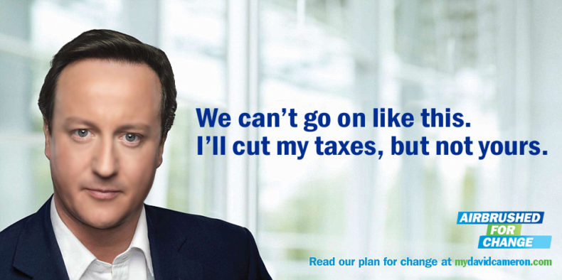 David Cameron Conservative spoof election poster