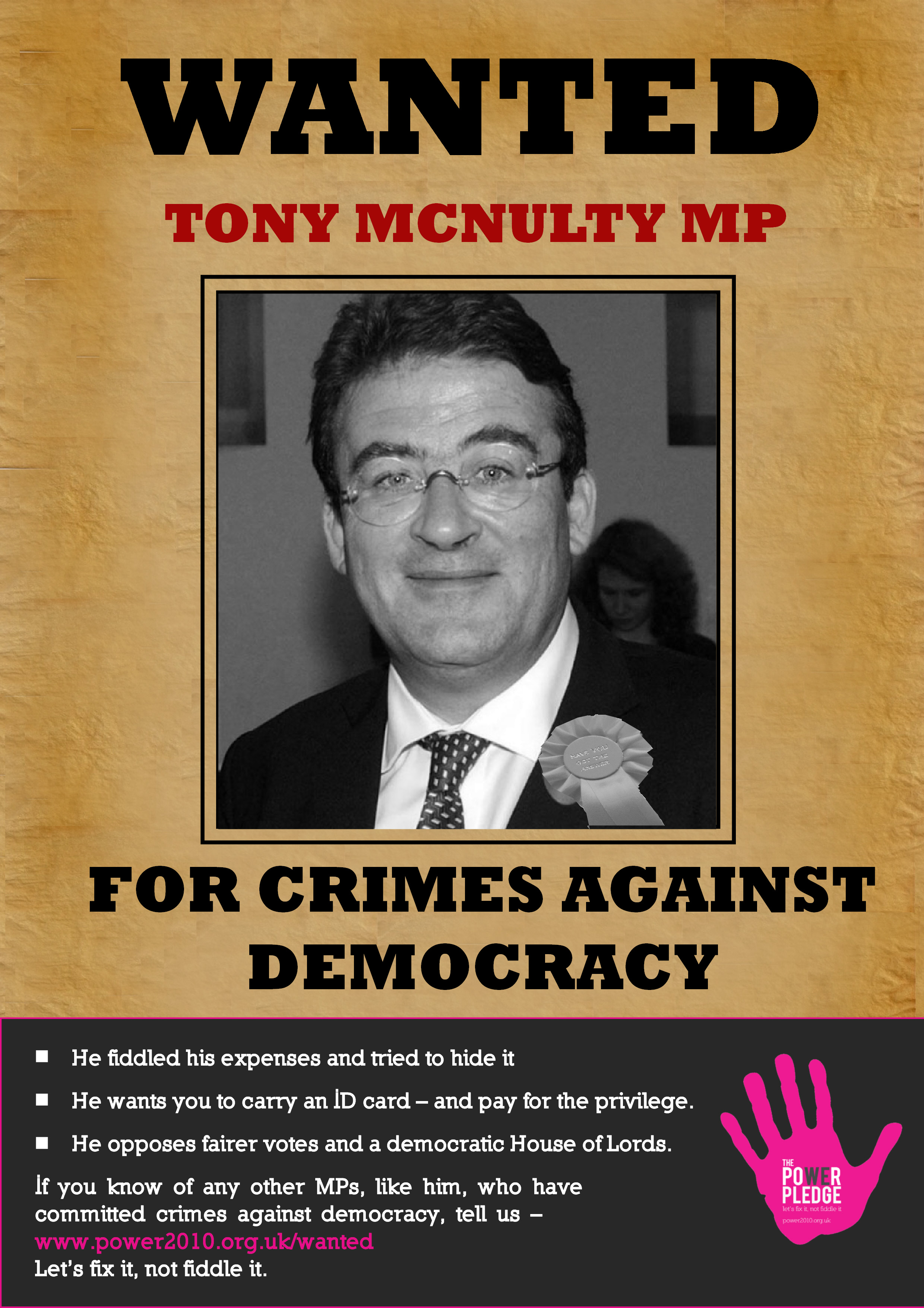 Tony McNulty poster