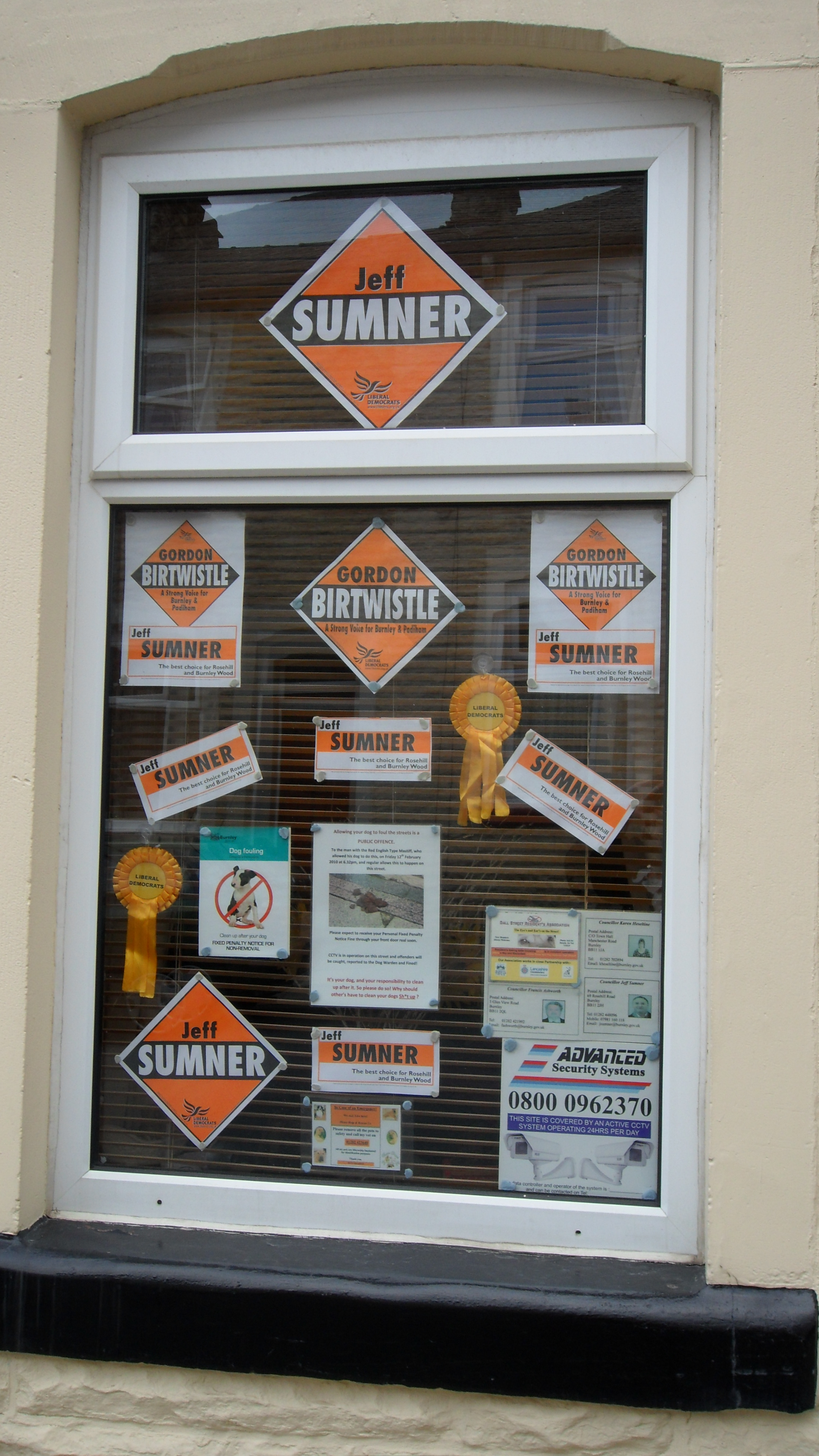 Election Poster Display In A Window 2010