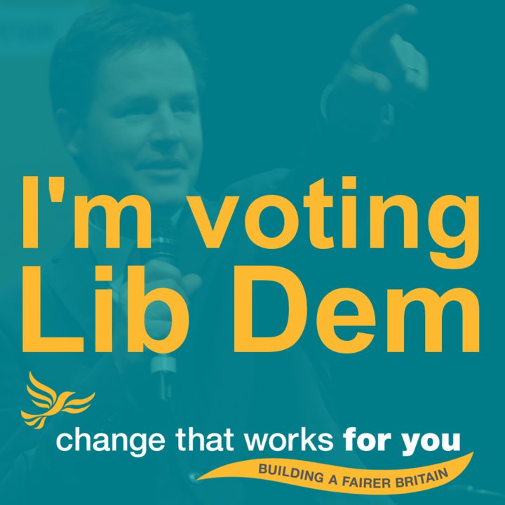 I Am Voting Liberal Democrat Campaign Button 2010 General Election