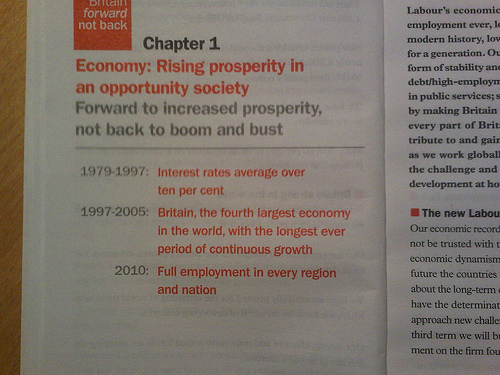 Labour 2005 General Election Manifesto Extract On The Economy