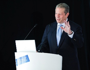 Al Gore speaks at the Engine Group