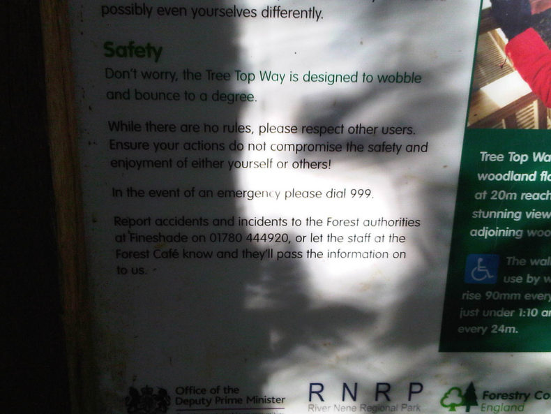Sensible health safety instructions from the Forestry Commission 5107001263 l