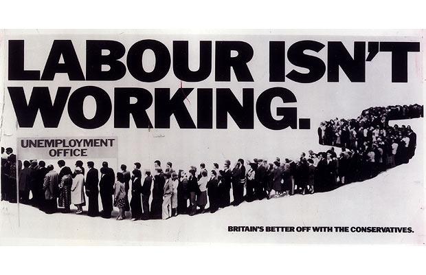 Labour isn't working - 1970s Tory billboard poster