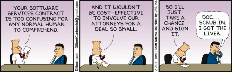 Dilbert On Complicated Contracts
