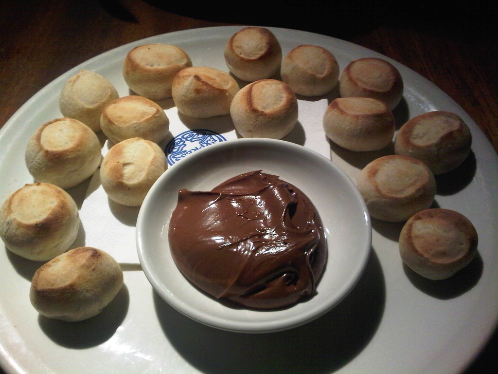 Nutella and dough balls, Clerkenwell Road Pizza Express