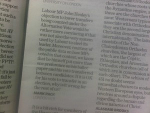 Mark Pack's letter about John Healey in The Independent