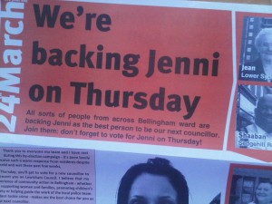 Jenni Steele, Lewisham Liberal Democrats leaflet