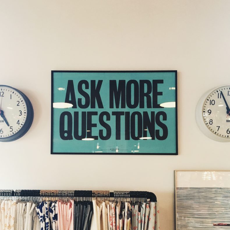 Ask More Questions poster - CC0 Public Domain