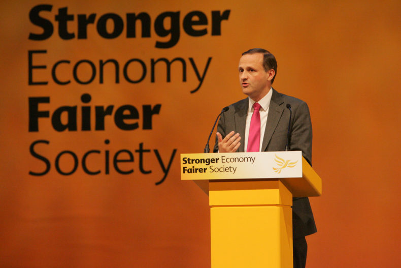 Steve Webb speaking at Liberal Democrat conference