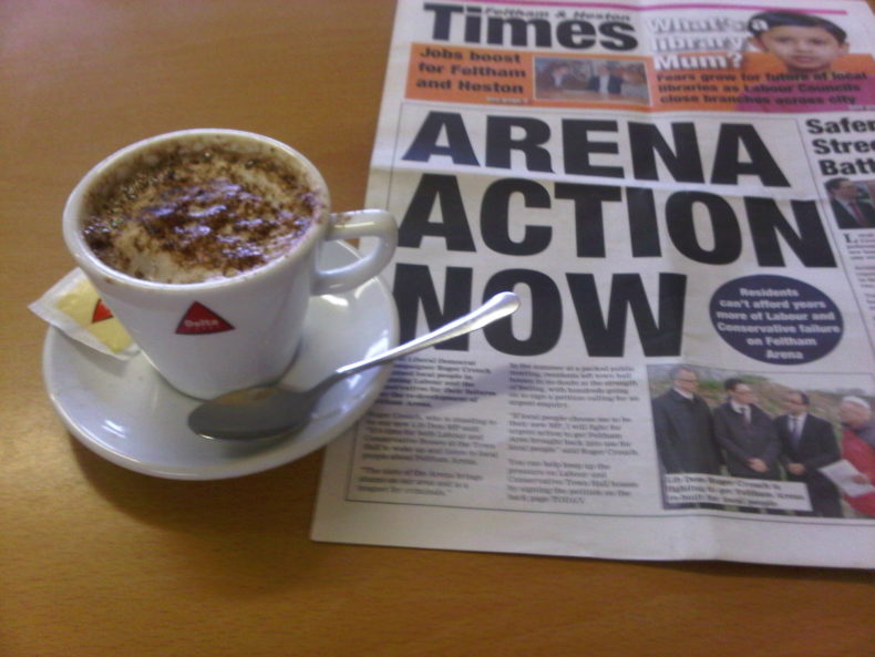 Post Feltham and Heston Campaigning Hot Chocolate