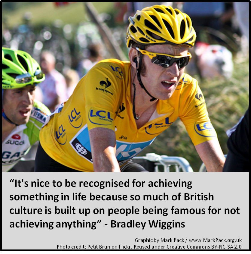 Bradley Wiggins quote on fame