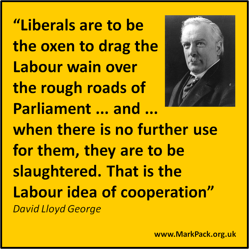 David Lloyd George: Liberals are to be the oxen...