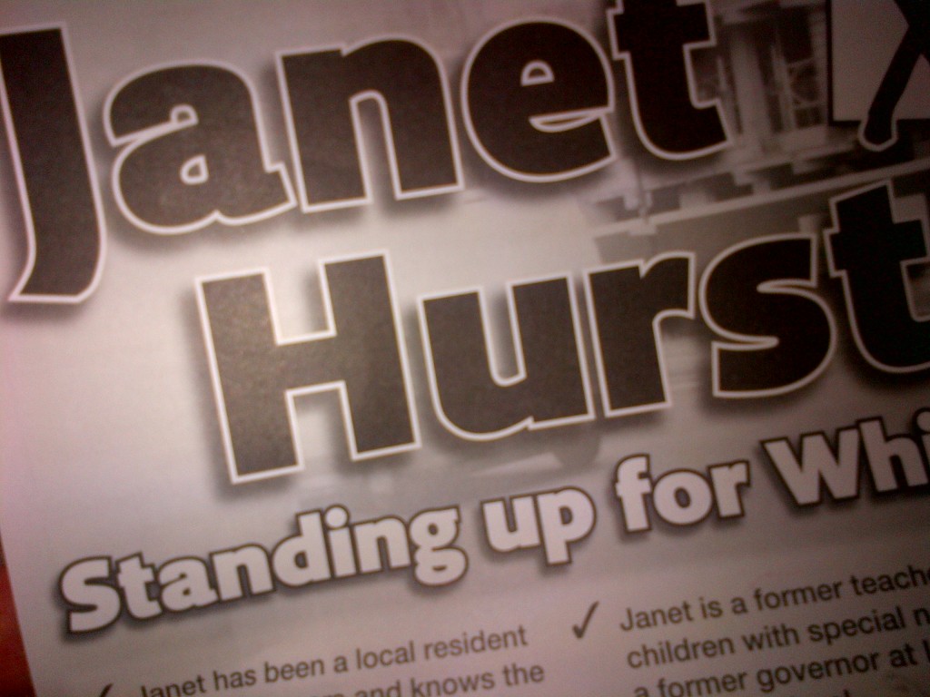 Janet Hurst election leaflet