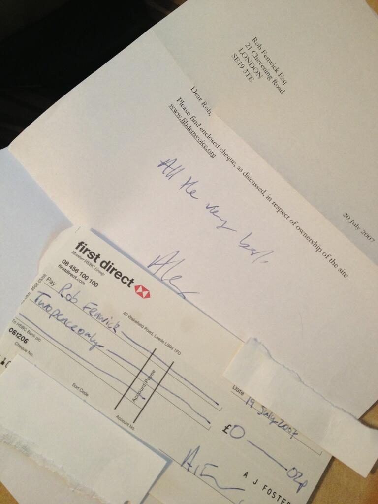 2p cheque for ownership of Lib Dem Voice