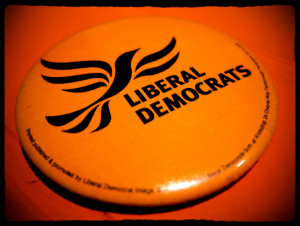 Liberal Democrat badge. Photo courtesy of Paul Walter, Newbury - some rights reserved