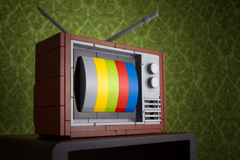 Colour TV made from Lego