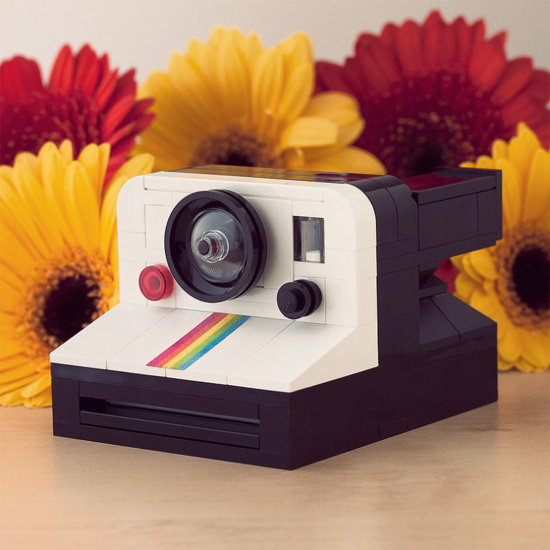 Polaroid camera made from Lego