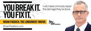 A Liberal Democrat billboard poster from 2012