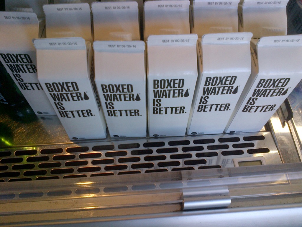 Boxed water in San Francisco