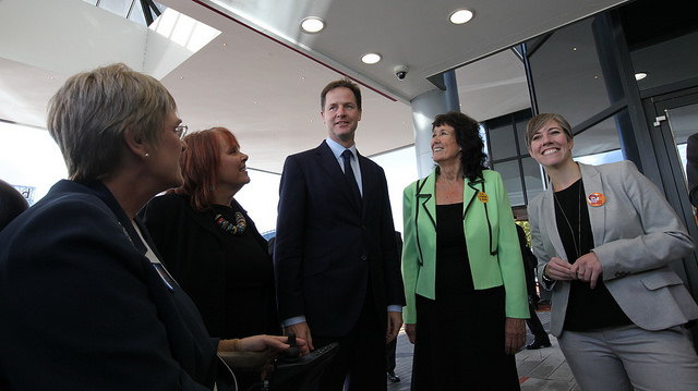 Nick Clegg arrives at Lib Dem conference. Photo courtesy of https://www.flickr.com/photos/libdems/15445148192/ - some rights reserved