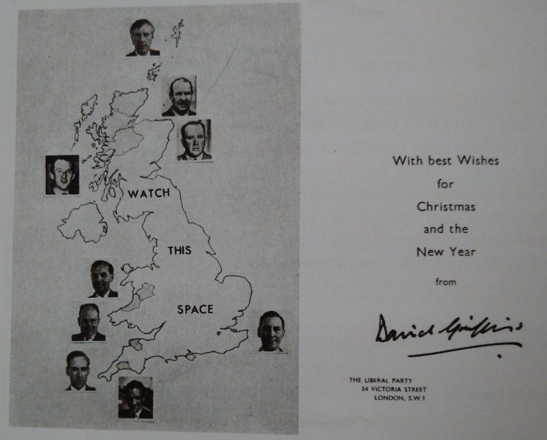 Liberal Party Christmas Card 1965 (probably)