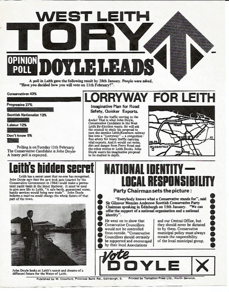 1969 Conservative election leaflet Edinburgh