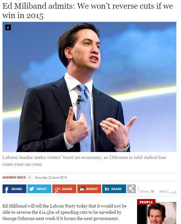 Ed Miliband - Labour will not reverse cuts