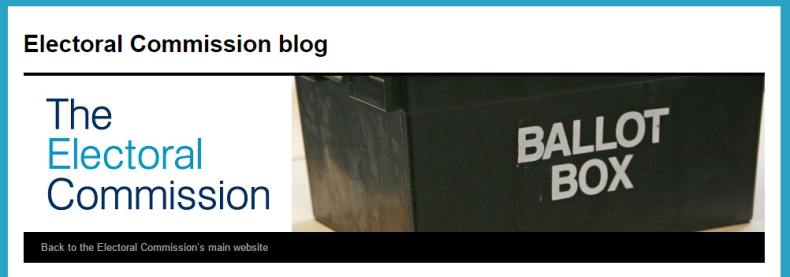 Electoral Commission blog header