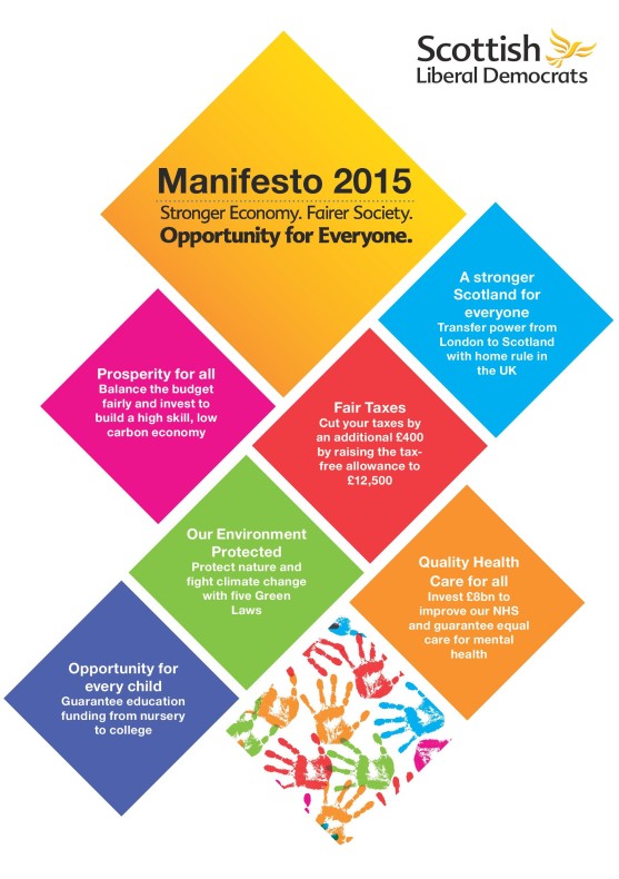 Scottish Liberal Democrat manifesto cover