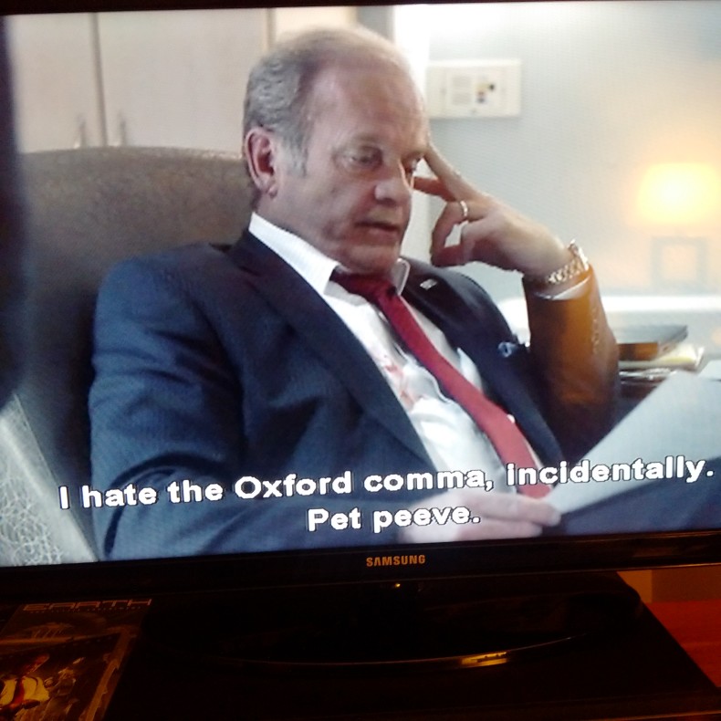Kelsey Grammer in Boss, Season 2 , takes on the Oxford comma