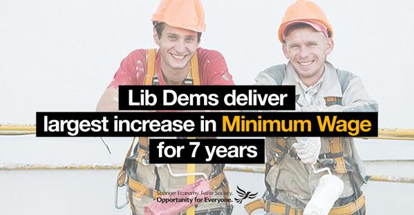Lib Dems secure National Minimum Wage increase