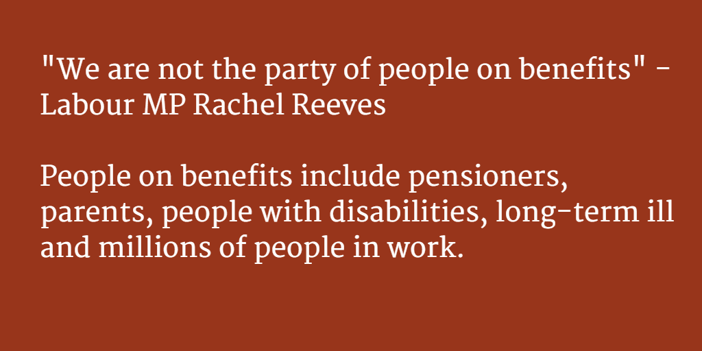 Rachel Reeves on benefits