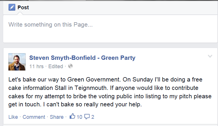 Green Party asks for help bribing voters