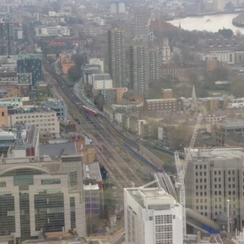 The scar of railway lines running east out of London