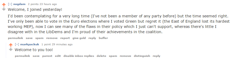 Voter announces on Reddit that they've joined the Lib Dems