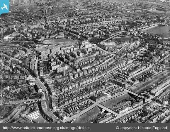 Ashley Road and environs, Upper Holloway, 1938 - Britain from Above