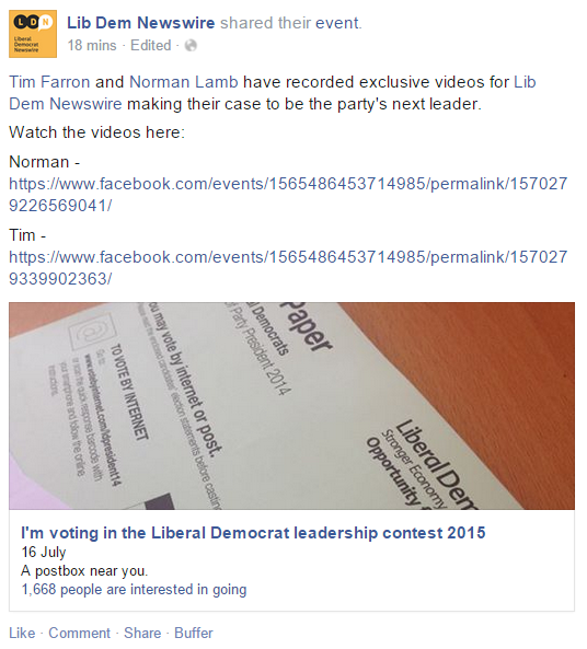 LDN leadership videos from Tim Farron and Norman Lamb