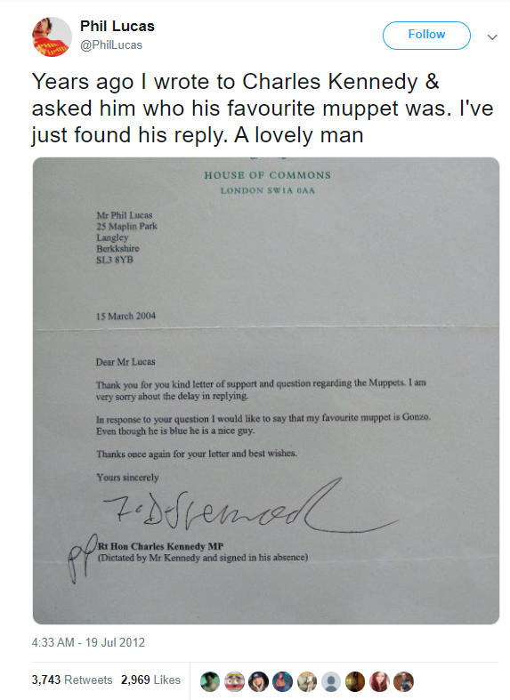 Charles Kennedy writes of his favourite muppet