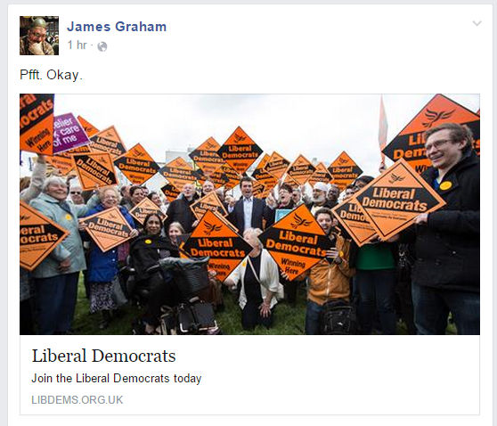 James Graham rejoins the Lib Dems
