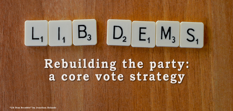 "Lib Dems" spelled out in Scrabble pieces