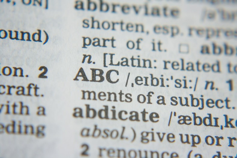 ABC in a dictionary
