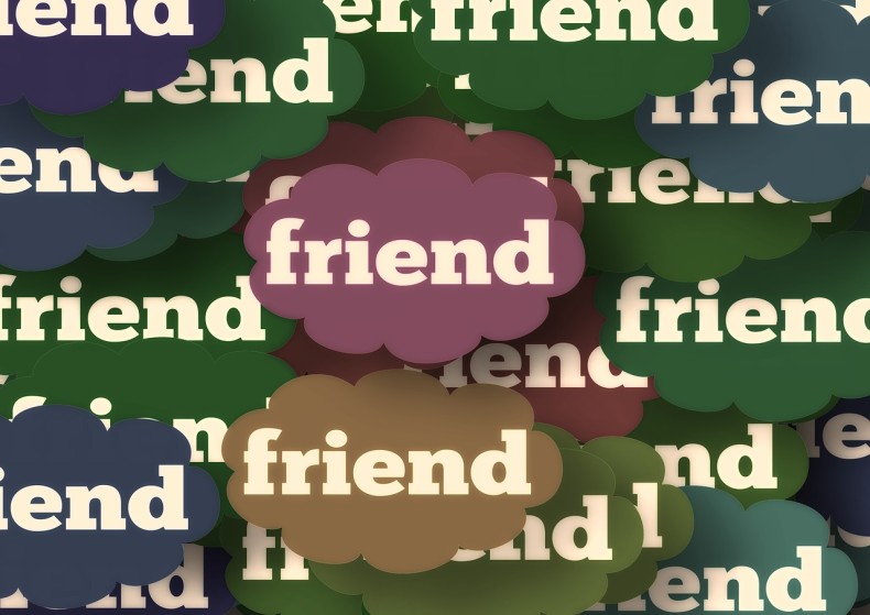 'Friend' in multiple word clouds
