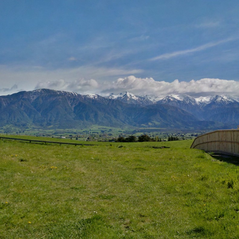 View out from a new housting estate in Kaikoura