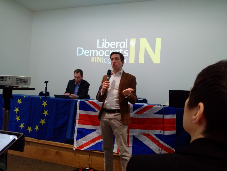 Iain Gill at Lib Dem Referendum Campaign Regional Launch